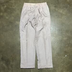 Vintage 60s Brown Striped Seersucker Nylon Pants 32x32